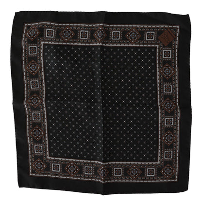 Dolce & Gabbana Elegant Black Silk Pocket Square