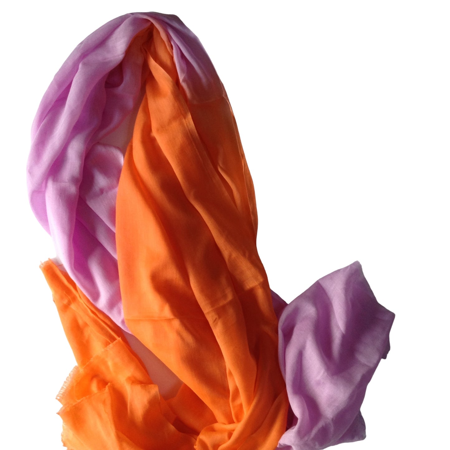 Lavender & Orange Ombre Linen - Scarves / Wraps / Stoles