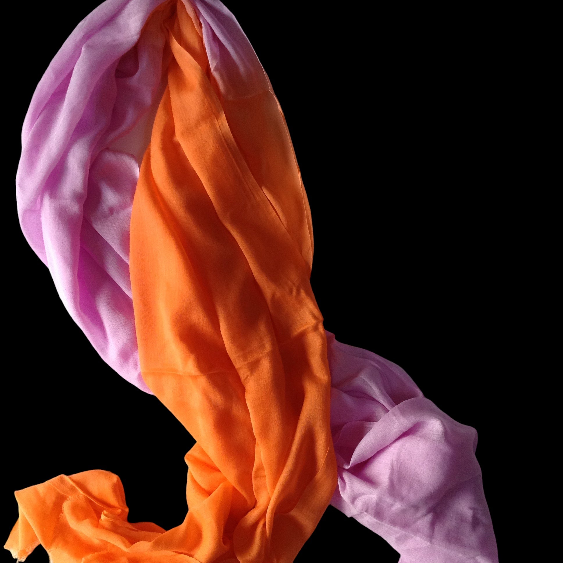 Lavender & Orange Ombre Linen - Scarves / Wraps / Stoles