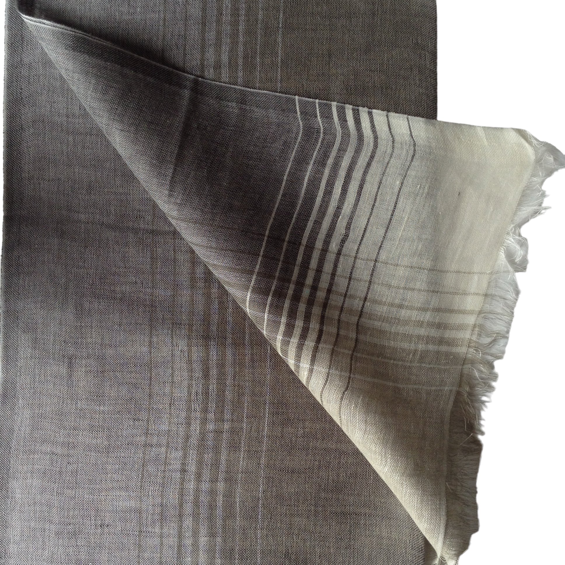 Gray-White Linen-Cotton - Scarves / Wraps / Stoles