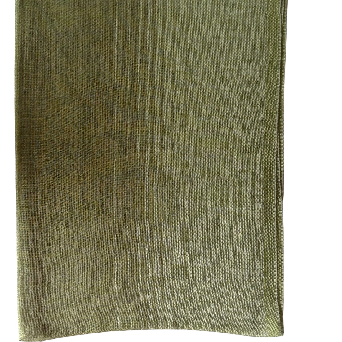 Green & White Linen-Cotton - Scarves / Wraps / Stoles