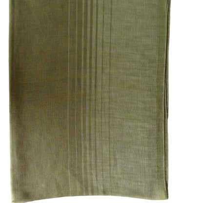 Green & White Linen-Cotton - Scarves / Wraps / Stoles