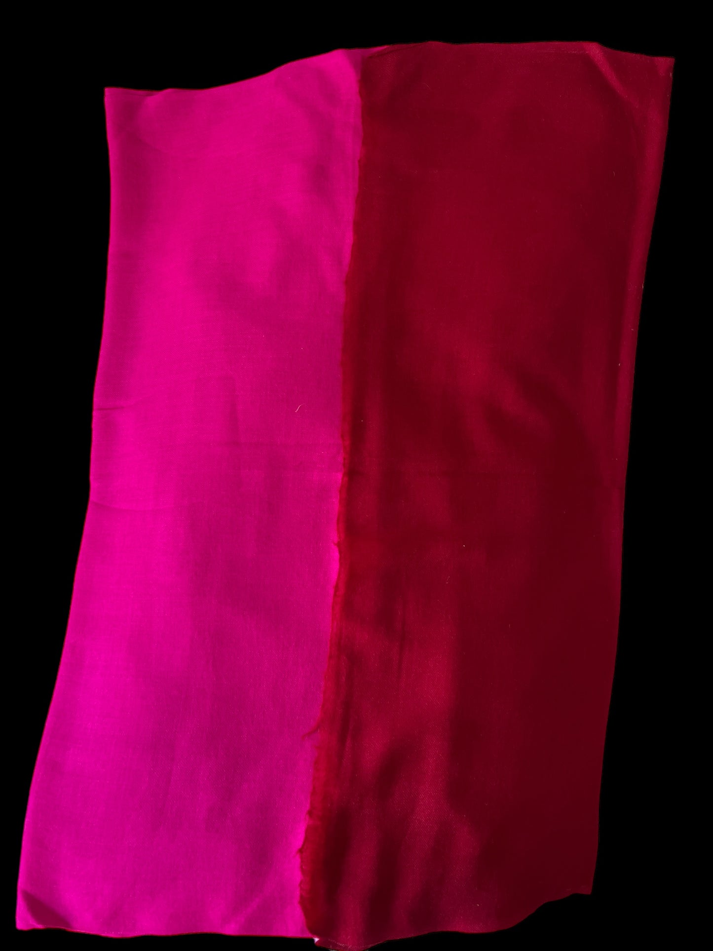 Magenta & Maroon Ombre Silk & Wool Blended - Scarves / Wraps / Stoles