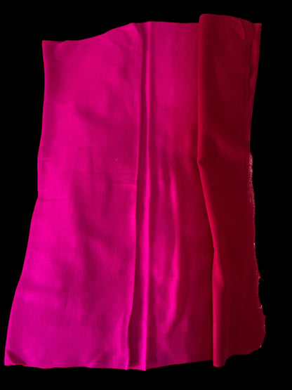 Magenta & Maroon Ombre Silk & Wool Blended - Scarves / Wraps / Stoles