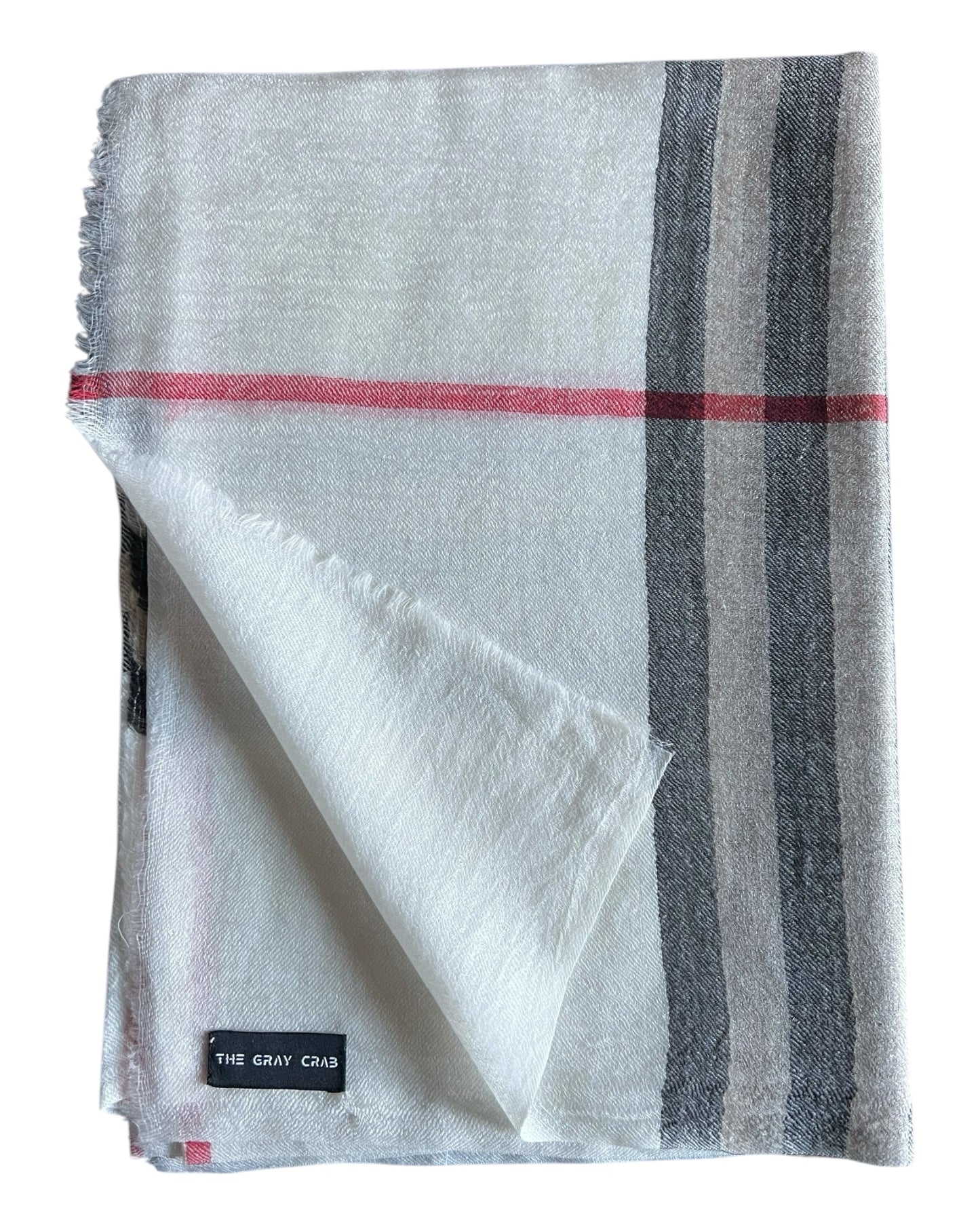 Classic Ivory Plaid Scarf