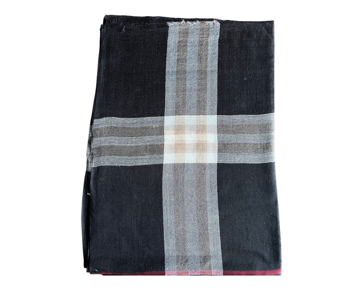 Classic Regal Black Plaid Scarf