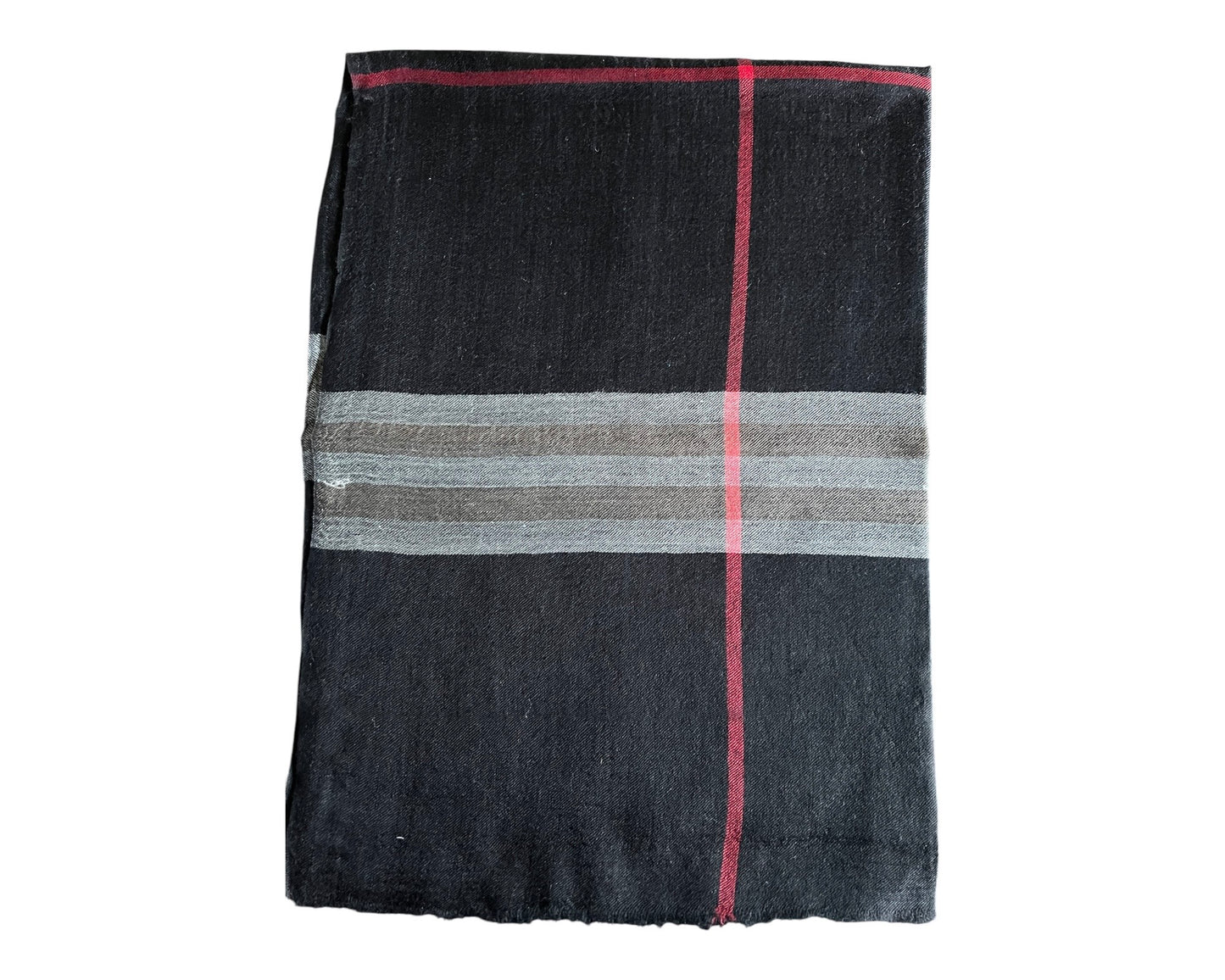 Classic Regal Black Plaid Scarf