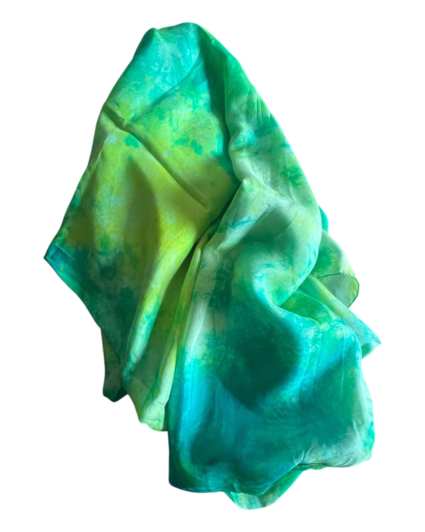 Ocean Mist Hand-Dyed Silk Scarf