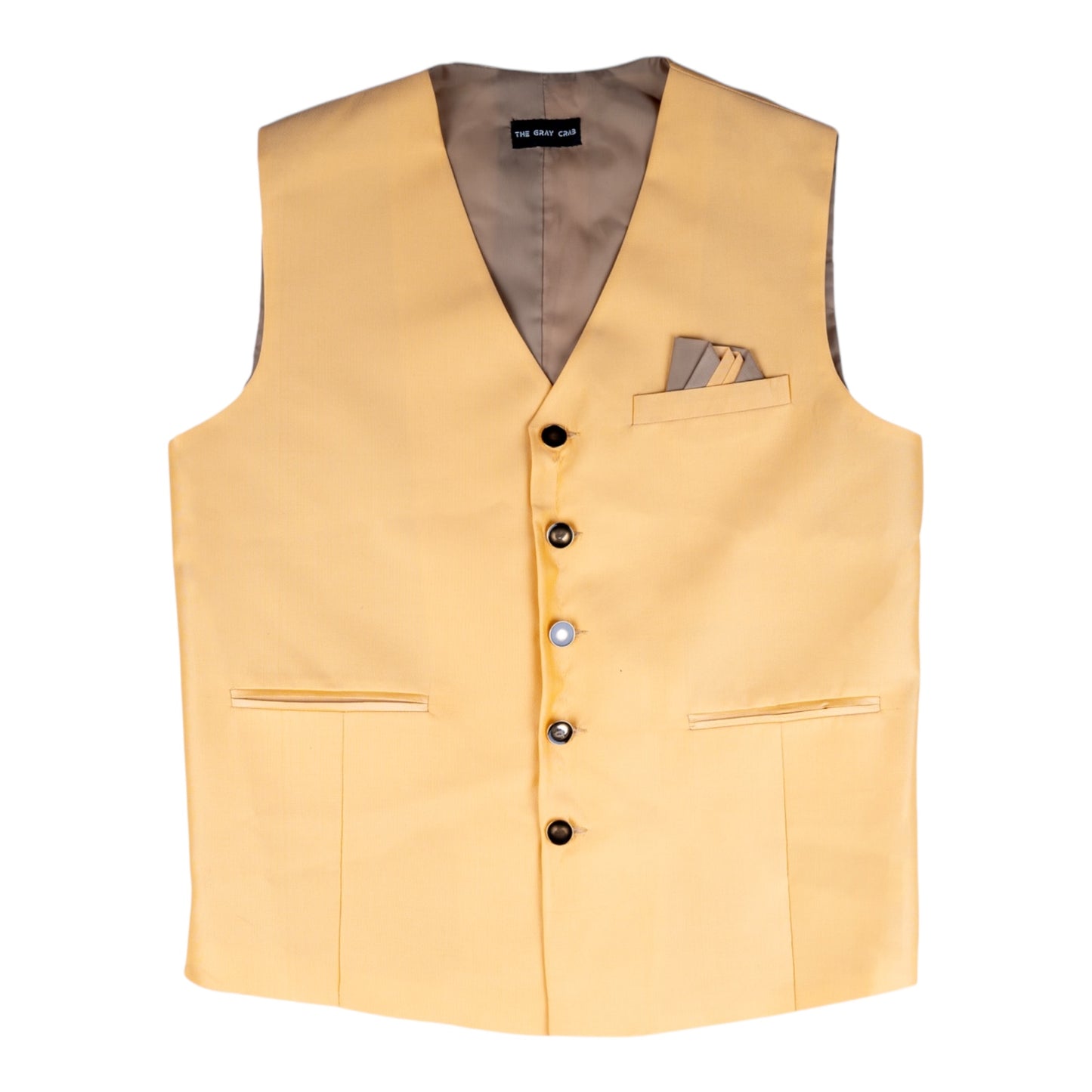 Golden Sand Hue Silk Vest