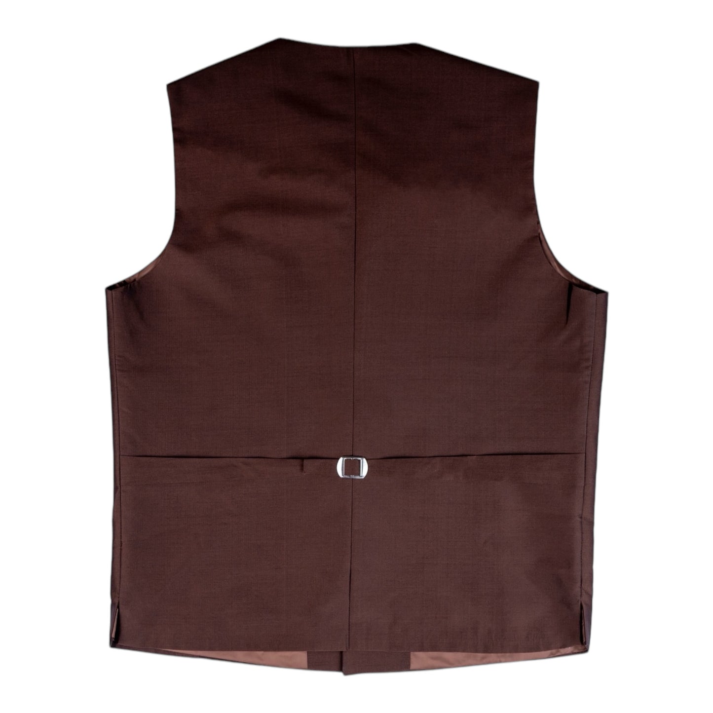 Rich Espresso Brown Hue Silk Vest