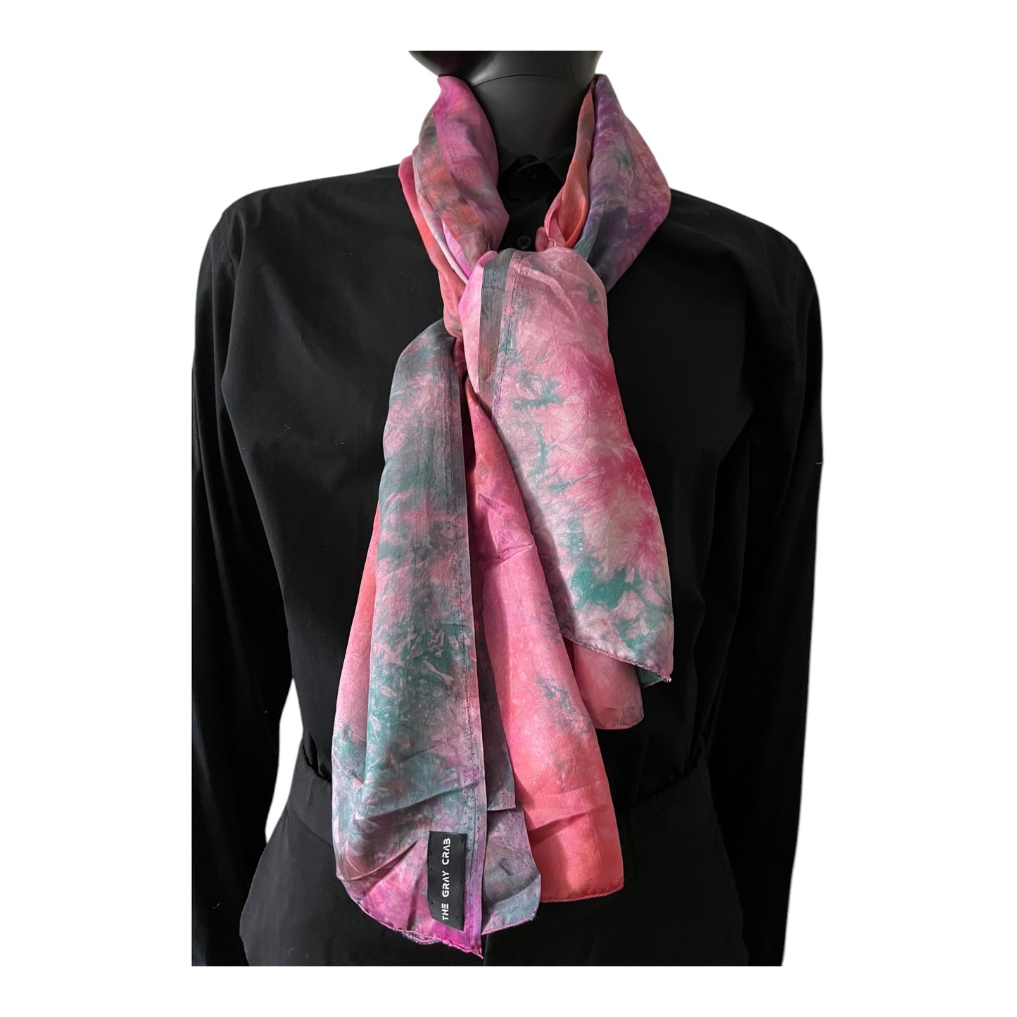 Sunset Bloom Silk Scarf