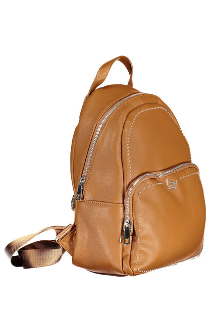 BYBLOS Elegant Brown Backpack with Contrasting Details