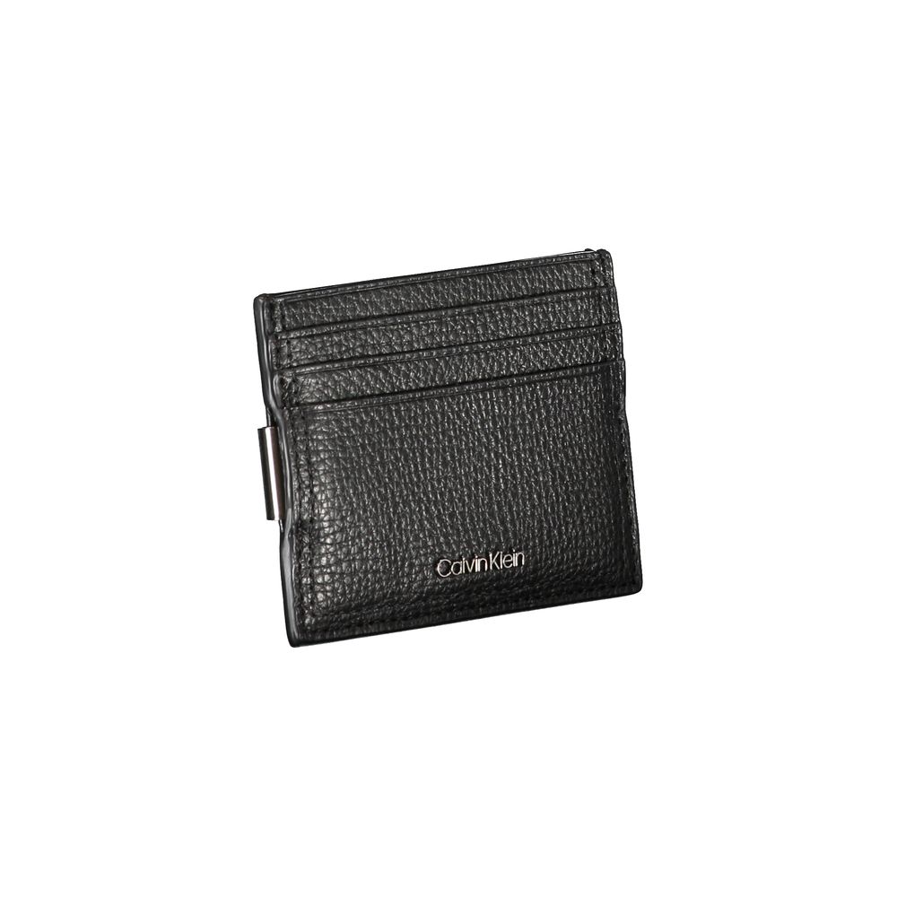 Calvin Klein Sleek Leather Card Holder with Money Clip