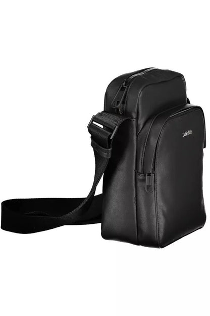 Calvin Klein Sleek Black Contrast Detail Shoulder Bag