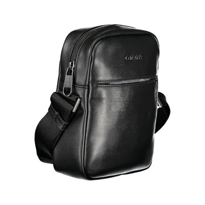 Calvin Klein Eco-Chic Black Shoulder Bag with Logo Detail