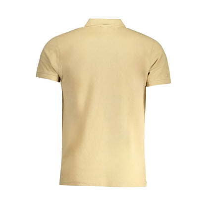 Cavalli Class Beige Cotton Polo Shirt