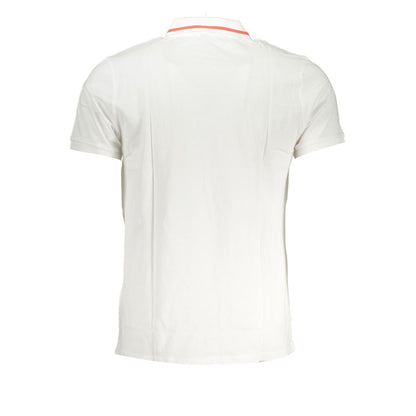 Cavalli Class White Cotton Polo Shirt