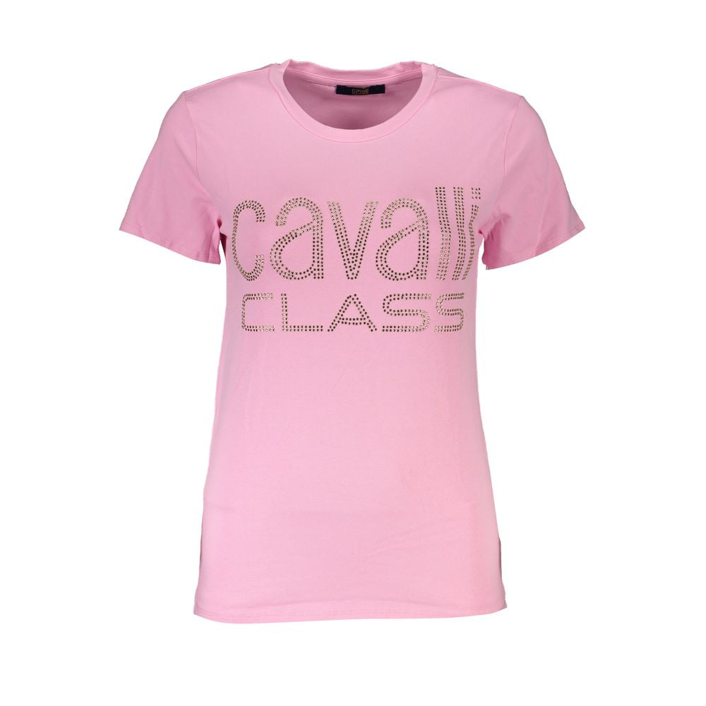 Cavalli Class Pink Cotton Tops & T-Shirt