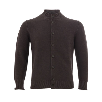 KANGRA Elegant Wool Brown Cardigan for Men