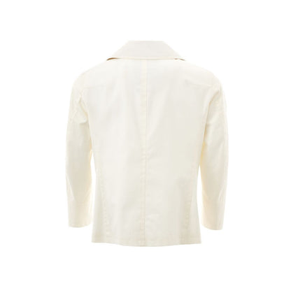Sealup Elegant White Cotton Jacket for Men