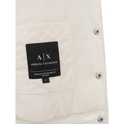 Armani Exchange Elegant White Designer Jacket for Men