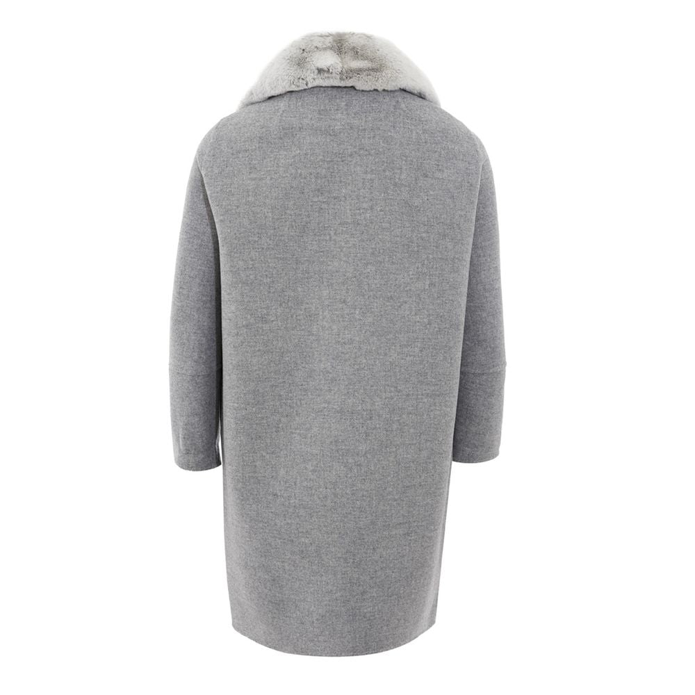 Herno Elegant Gray Wool Jacket for Timeless Style
