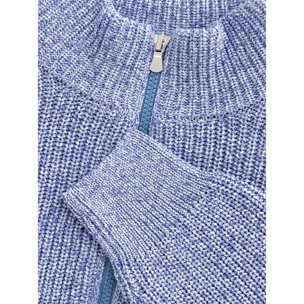 Gran Sasso Elegant Light Blue Cotton Cardigan for Men