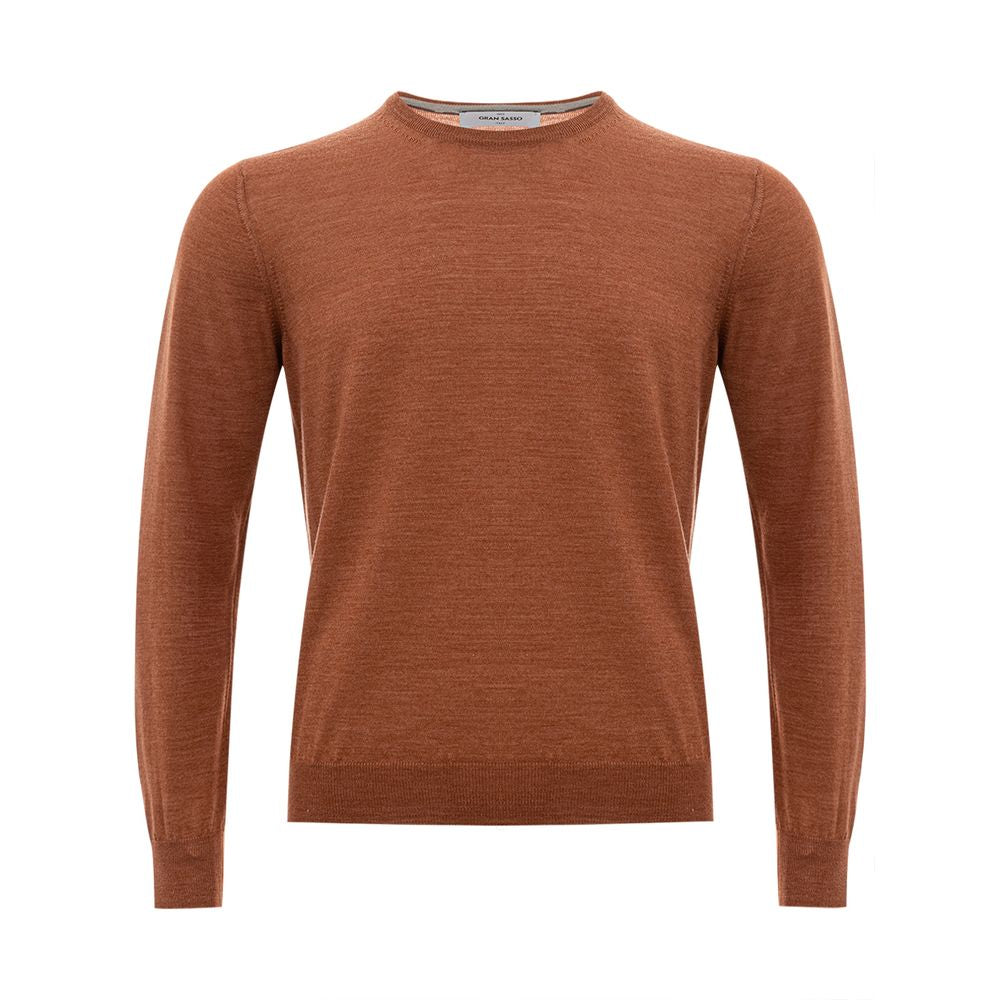 Gran Sasso Elegant Woolen Brown Sweater for Men