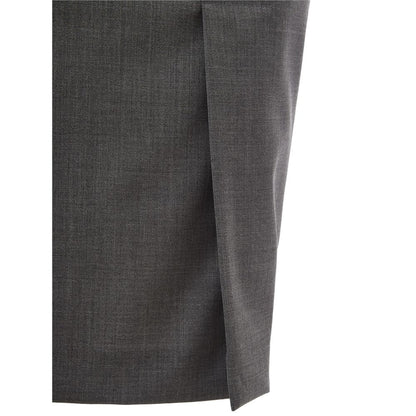 Lardini Chic Gray Wool Pencil Skirt
