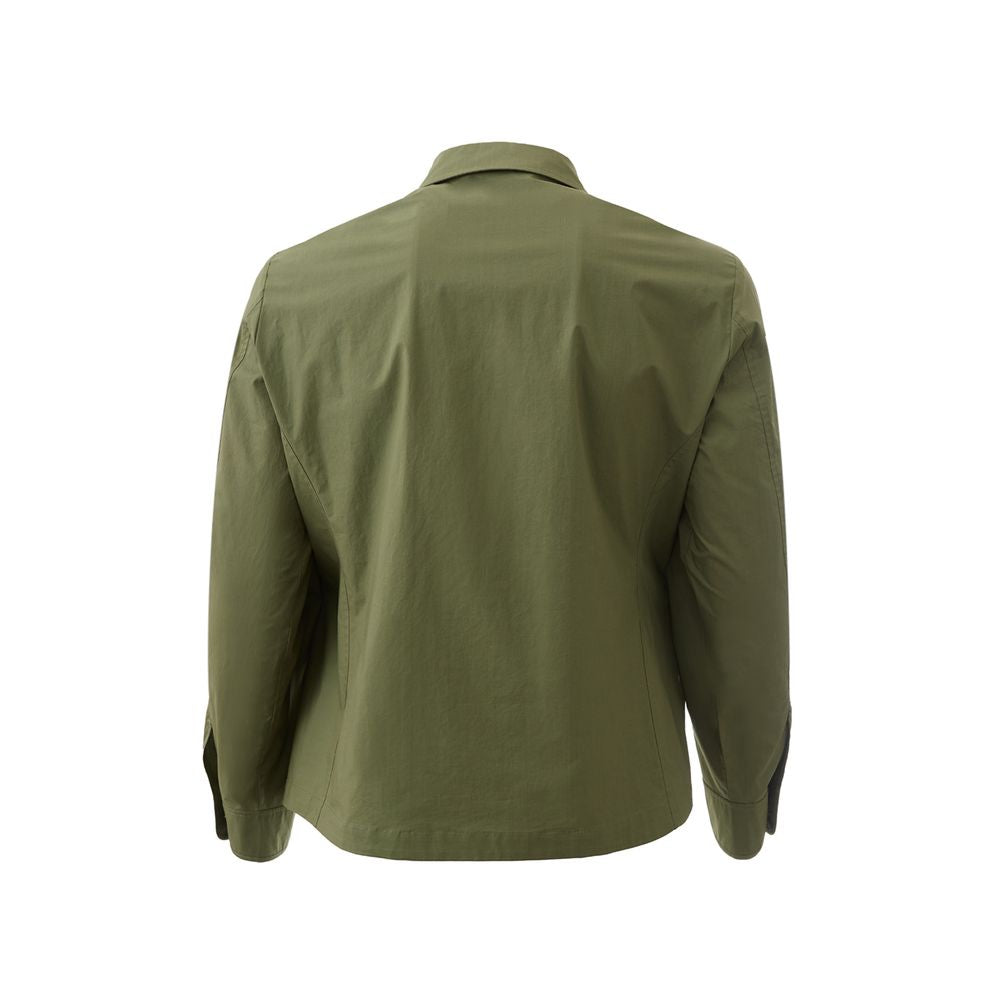 Sealup Chic Green Cotton Jacket for Elegant Men