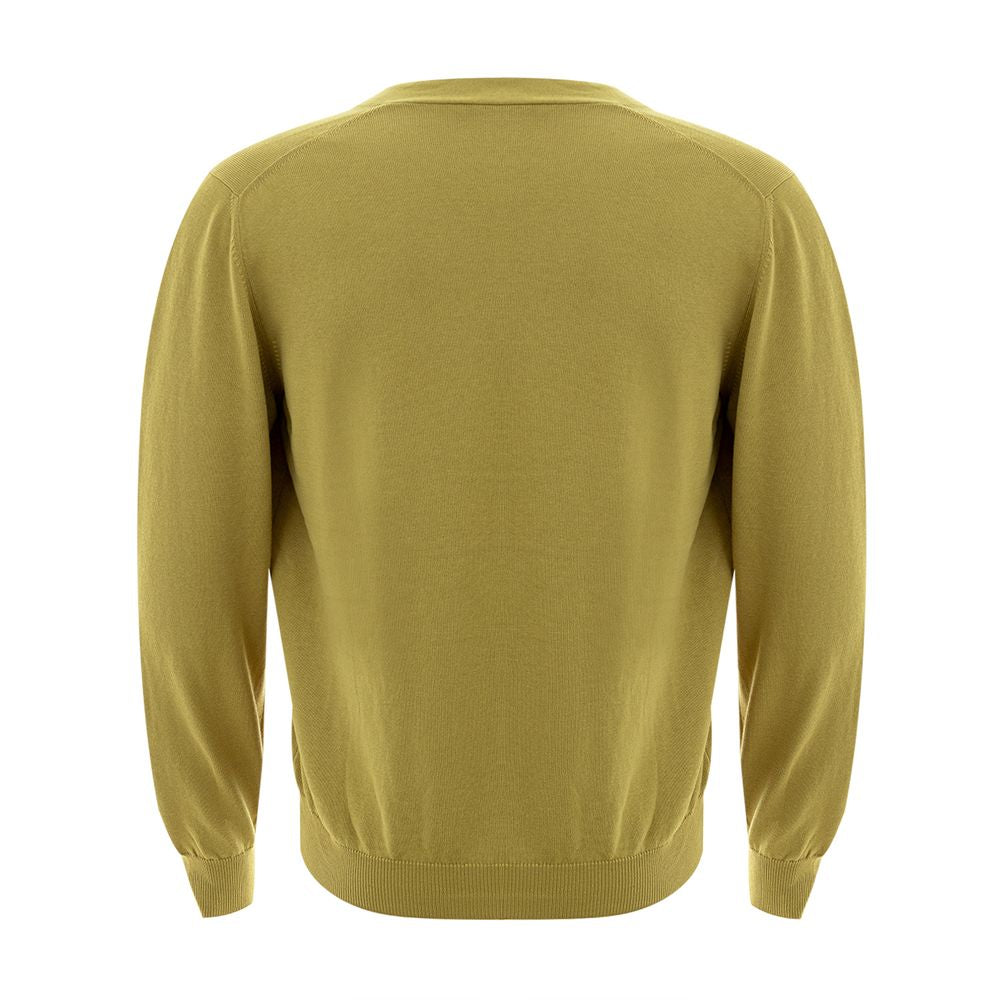 Gran Sasso Italian Wool Cardigan in Vibrant Yellow