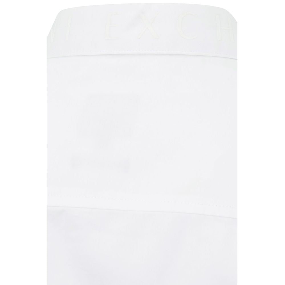 Armani Exchange Elegant White Cotton Shirt for Men