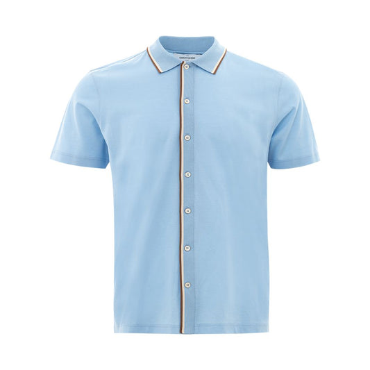Gran Sasso Elegant Light Blue Cotton Shirt for Men