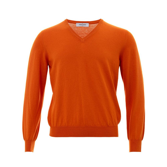 Gran Sasso Elegant Cotton Orange Sweater for Men