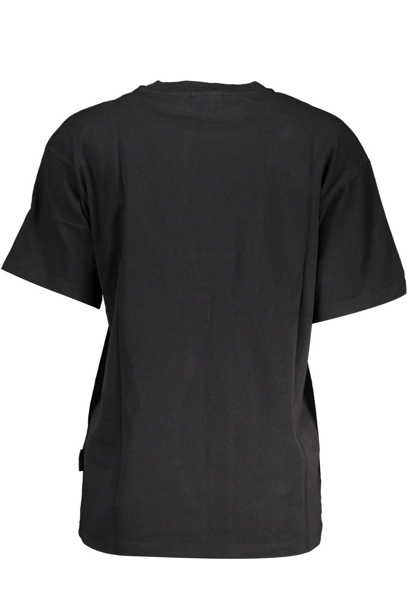 Napapijri Chic Black Round Neck Tee with Signature Print