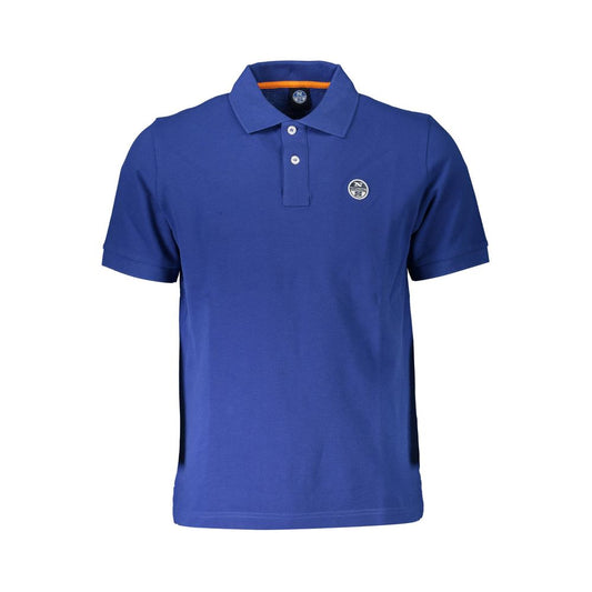 North Sails Chic Blue Cotton Polo Shirt with Logo Detail