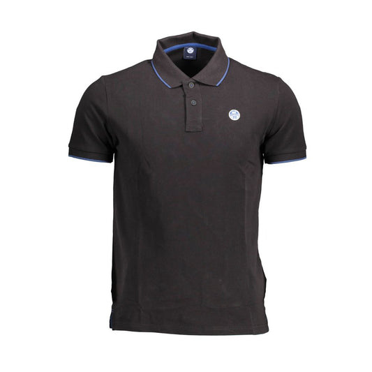 North Sails Black Cotton Polo Shirt