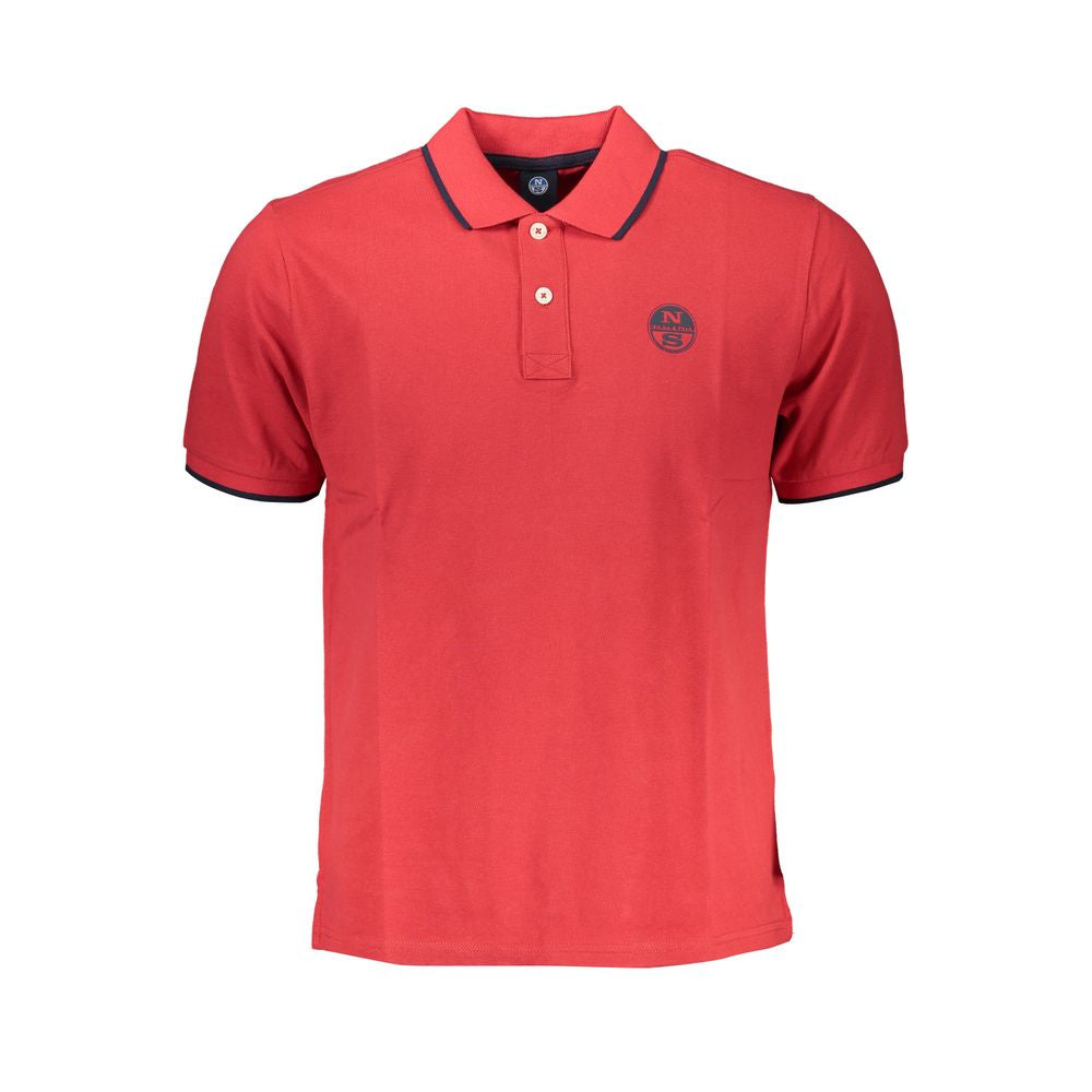 North Sails Red Cotton Polo Shirt