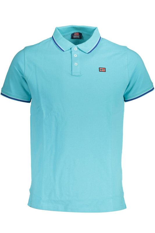Norway 1963 Light Blue Polo Shirt with Contrast Details
