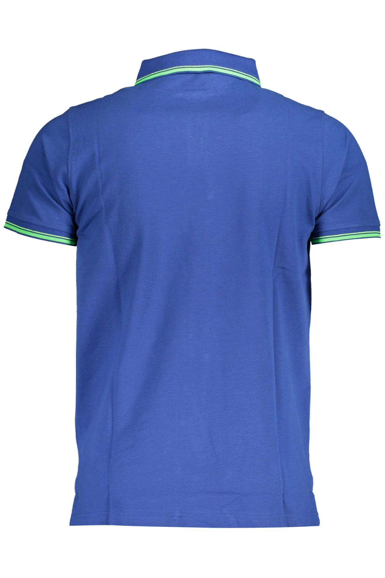 Norway 1963 Elegant Blue Contrast Detail Polo Shirt