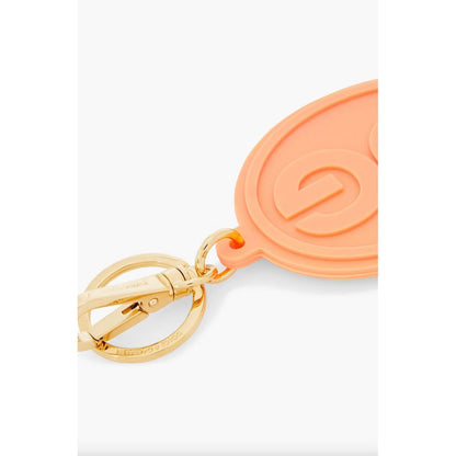 Dolce & Gabbana Elegant Orange Keychain with Gold Hardware