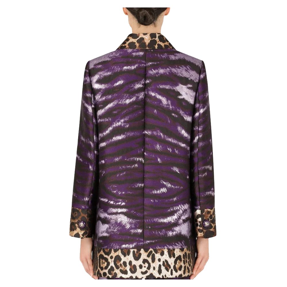 Dolce & Gabbana Purple Polyester Jackets & Coat