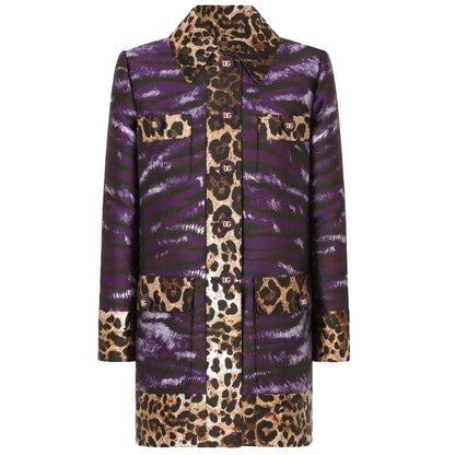 Dolce & Gabbana Purple Polyester Jackets & Coat