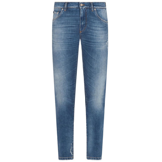 Dolce & Gabbana Blue Cotton Jeans & Pant