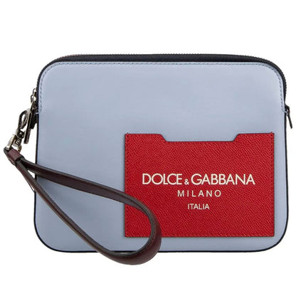 Dolce & Gabbana Multicolor Leather Di Calfskin Clutch Bag