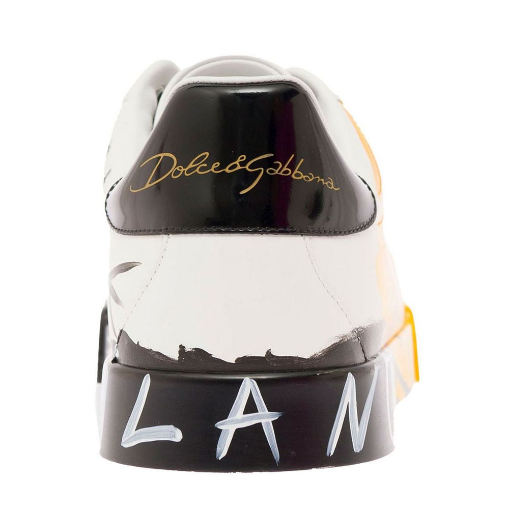 Dolce & Gabbana Multicolor Leather Di Calfskin Sneaker
