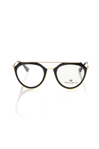 Frankie Morello Aviator-Style Chic Eyeglasses with Gold Accents