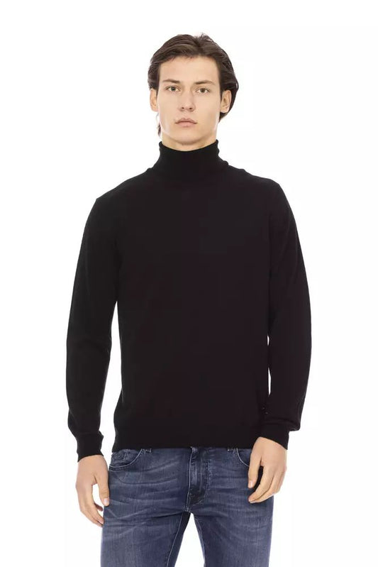 Baldinini Trend Elegant Turtleneck Monogram Sweater