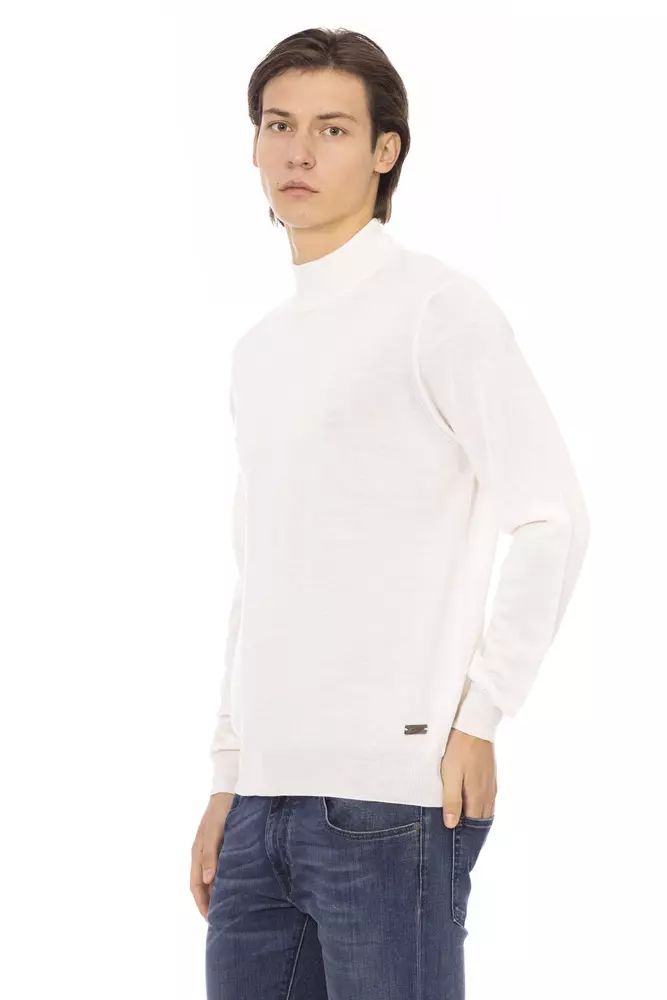 Baldinini Trend Elegant White Turtleneck Sweater