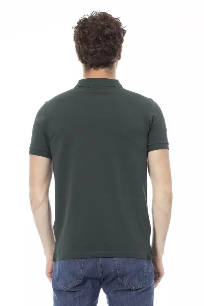 Baldinini Trend Chic Green Embroidered Polo Shirt